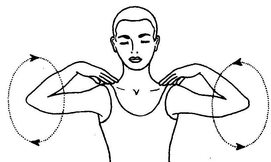 вращение согнутыми руками. круговые движения в кистевых и локтевых суставах вперёд и назад. круговые движения руками. круговые вращения руками. круговые вращения плеч.