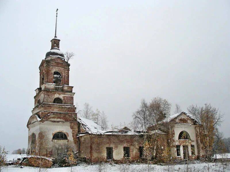 Выголово. Церковь Троицы Живоначальной. Старые церкви, Заброшенная церковь, Забр