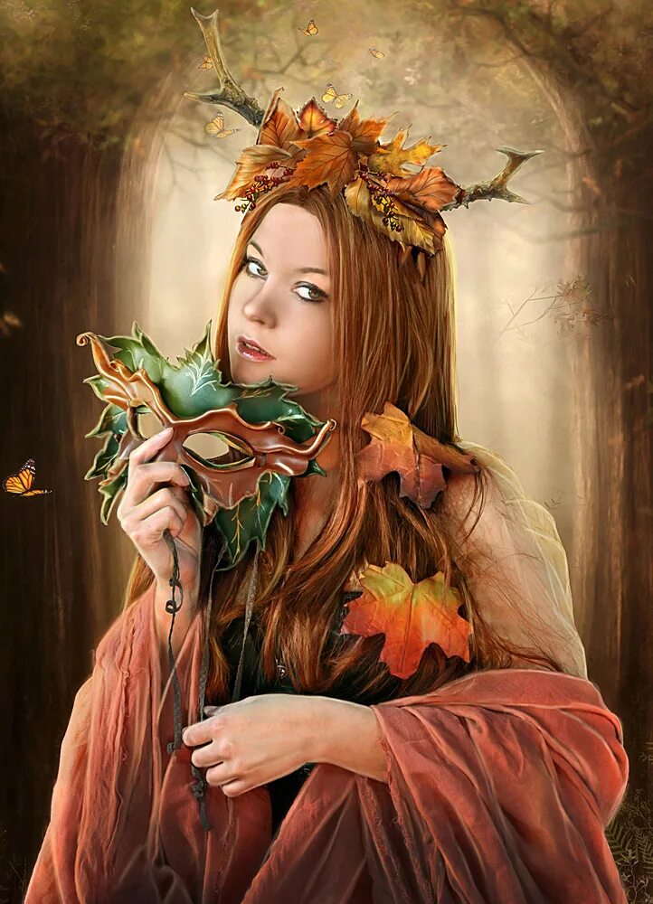 Образы на осень. Волшебница осень. Богиня осени. Сказочная осень. Олицетворение осени