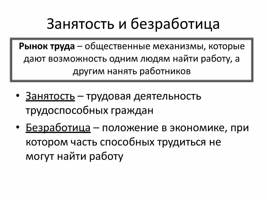 Экономика труда безработица