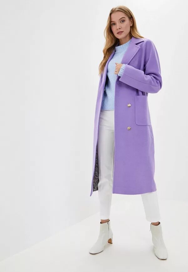 Сиреневое пальто. Пальто лавандового цвета. Фиолетовое пальто.