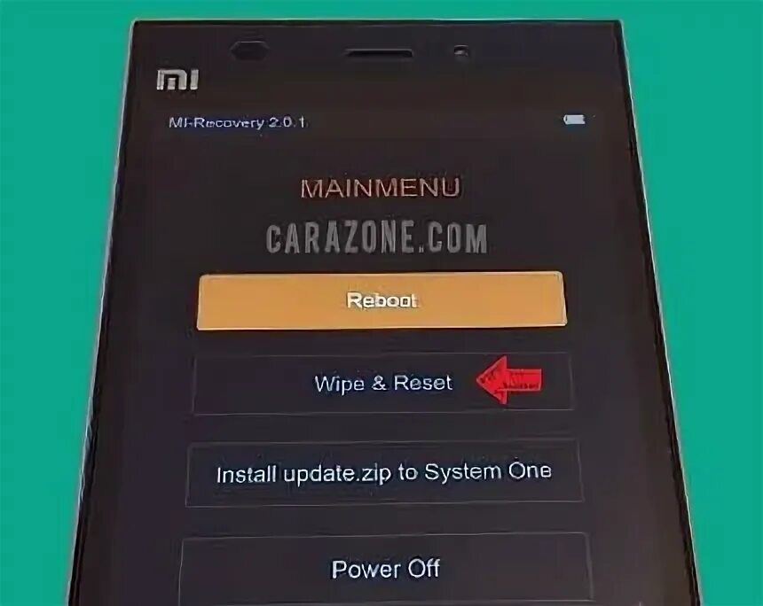 Новое меню перезагрузки Xiaomi. Confirm wipe of all data