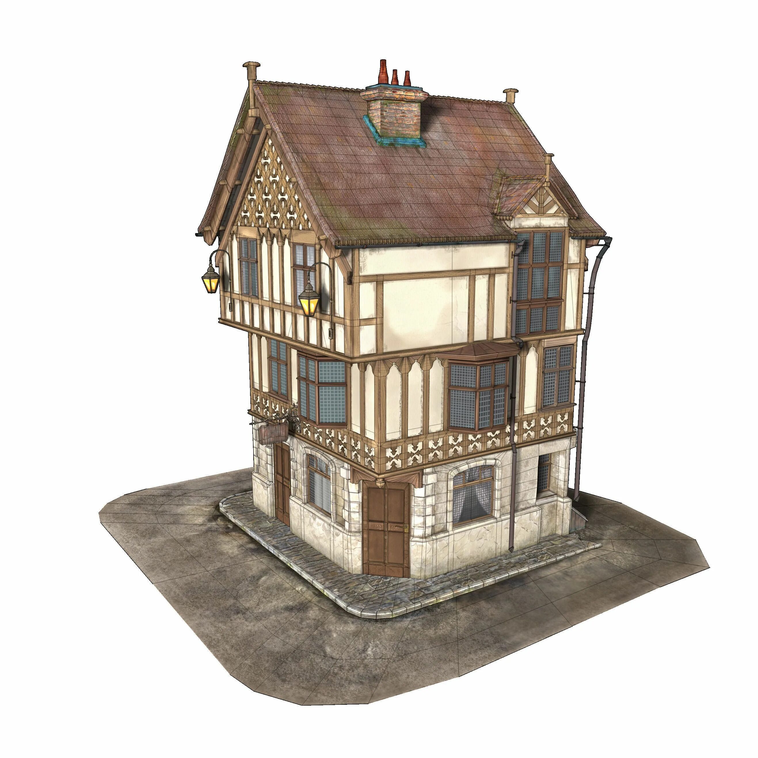 Medieval House 3d model. 3d модель домика. 3d model домик. 3д модели средневековых домов.