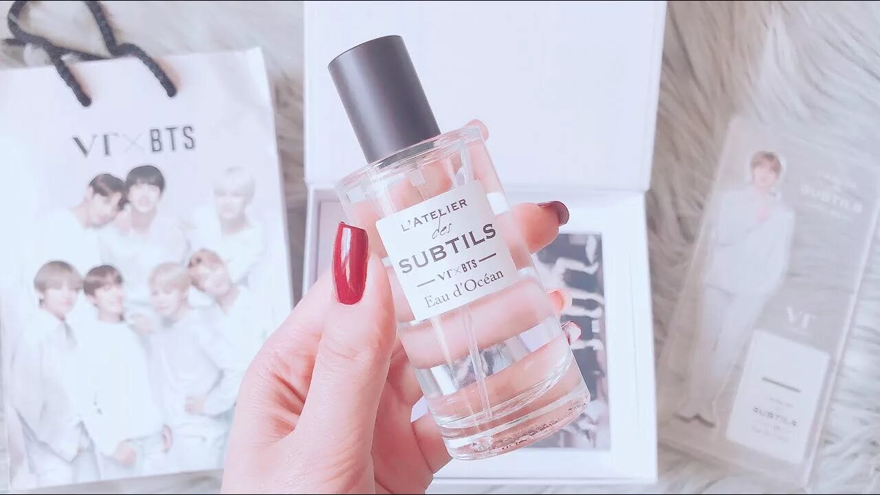 Духи бтс. VT Cosmetics BTS духи. L'Atelier Parfum BTS. Subtils VR BTS духи. BTS X VT L'Atelier Perfume.