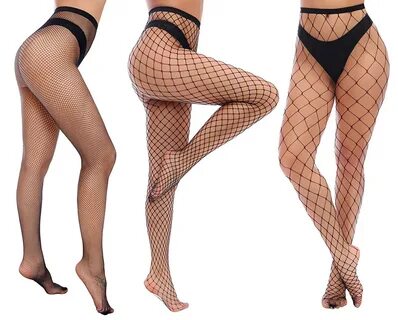 Charmnight Womens High Waist Tights Fishnet Stockings Thigh High Pantyhose.