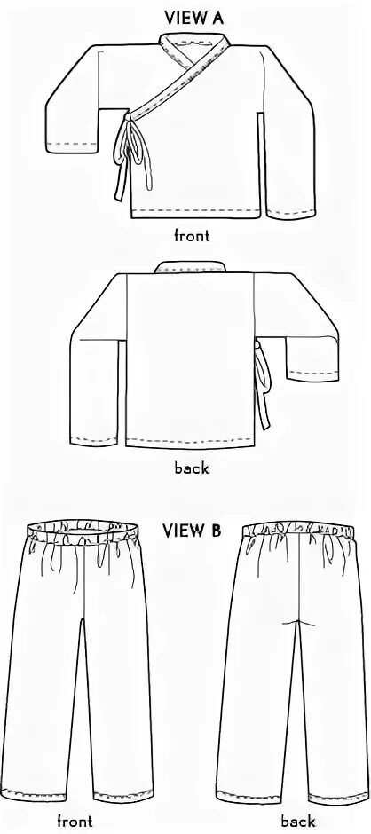 Выкройка пижамы кимоно женской bērniņiem un zīdainīšiem-2 Diy kimono, Sewing tutorials clothes, Diy sewing clot