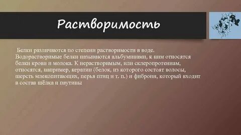 Яичный белок растворяется в воде