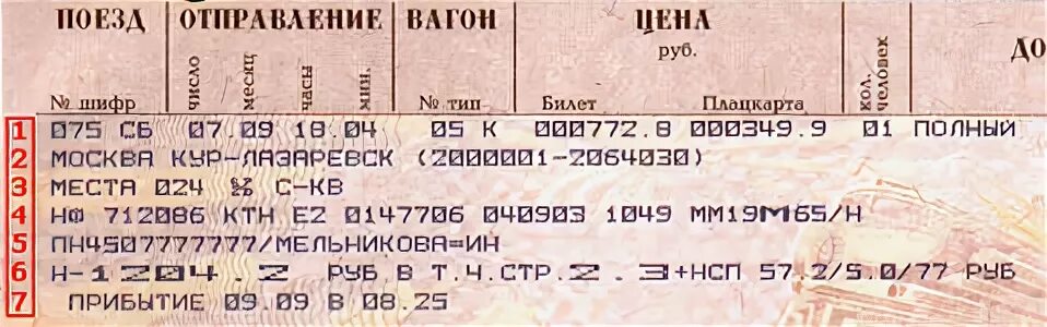 Сколько билет на поезд архангельск. Железнодорожный билет св. Расшифровка билета на поезд. Расшифровка билета РЖД. Плацкарта билет.