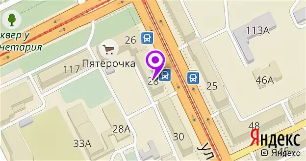 Карта улицы крупской