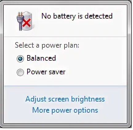 Battery ошибка. Батарейка Error. No Battery is detected. Detected Windows Battery.