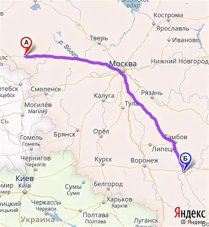Сколько километров от борисоглебска до