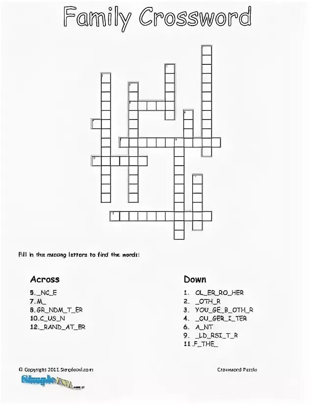 Кроссворд семья на английском. Кроссворд по английскому языку 3 класс тема семья. Кроссворд семья для детей.