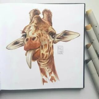 Животные нарисованные маркерами