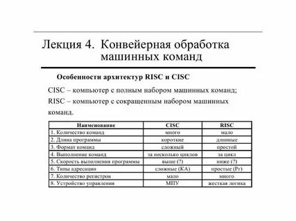 Системы машинных команд