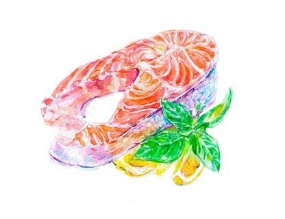 Нарисовать красную рыбу