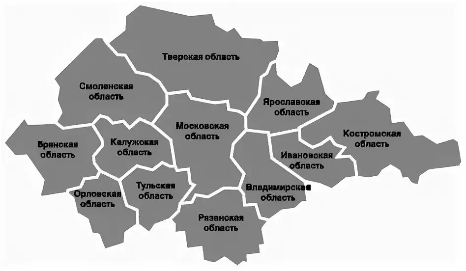 Карта центрального экономического района России. Экономические районы России на карте центральной России. Центральный экономический район состав района. Состав центрального района центральной России.