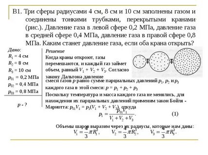 Масса газа заполняющего