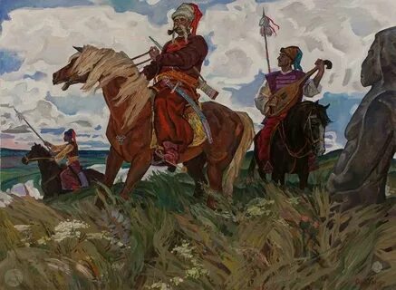 На горе козак