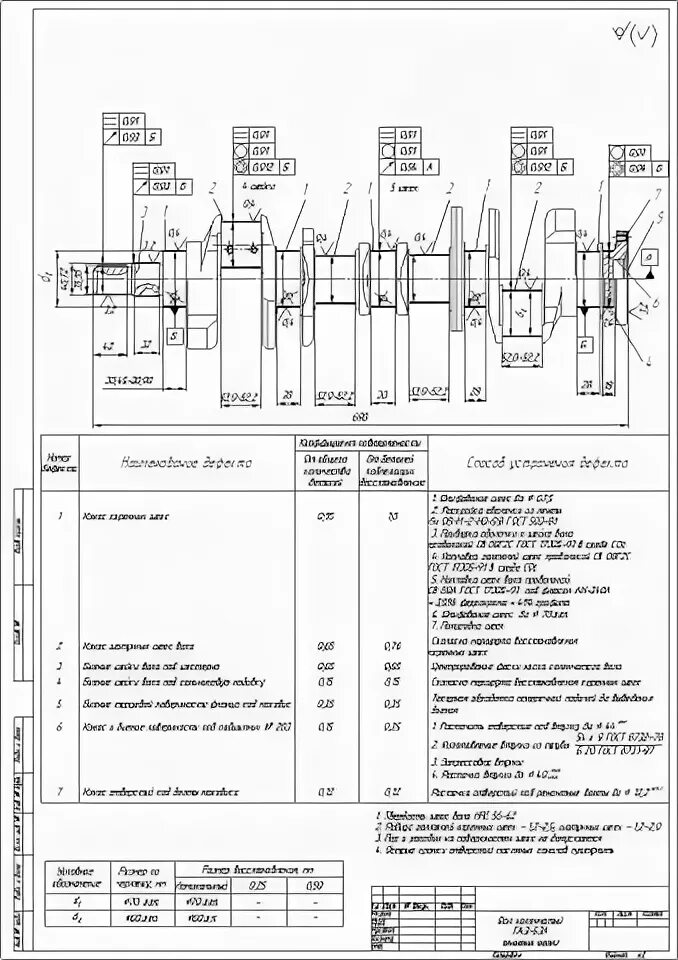 Размер коленвала змз. Коленвал ГАЗ 53 чертеж. Чертеж коленвала ГАЗ 52. Чертеж коленчатого вала ЗМЗ-402. Размер шеек коленвала ГАЗ 53.