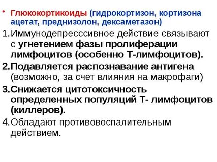 Антигистаминные препараты глюкокортикостероиды