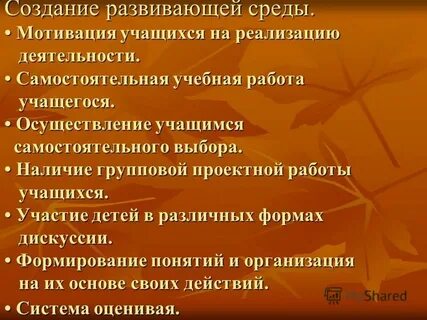 Самостоятельная учебная работа учащихся это