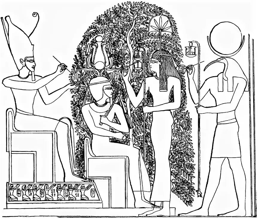 Священное дерево египтян. Рисунки древний Египет женщины в картинках для взрослых. Комикс по теме Ремесла древний Египет карандашом.