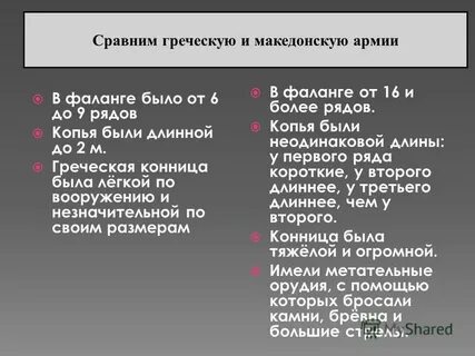Слабые стороны построения македонской пехоты фалангой