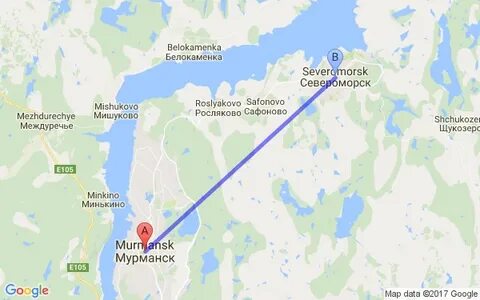 Мурманск белокаменка расстояние