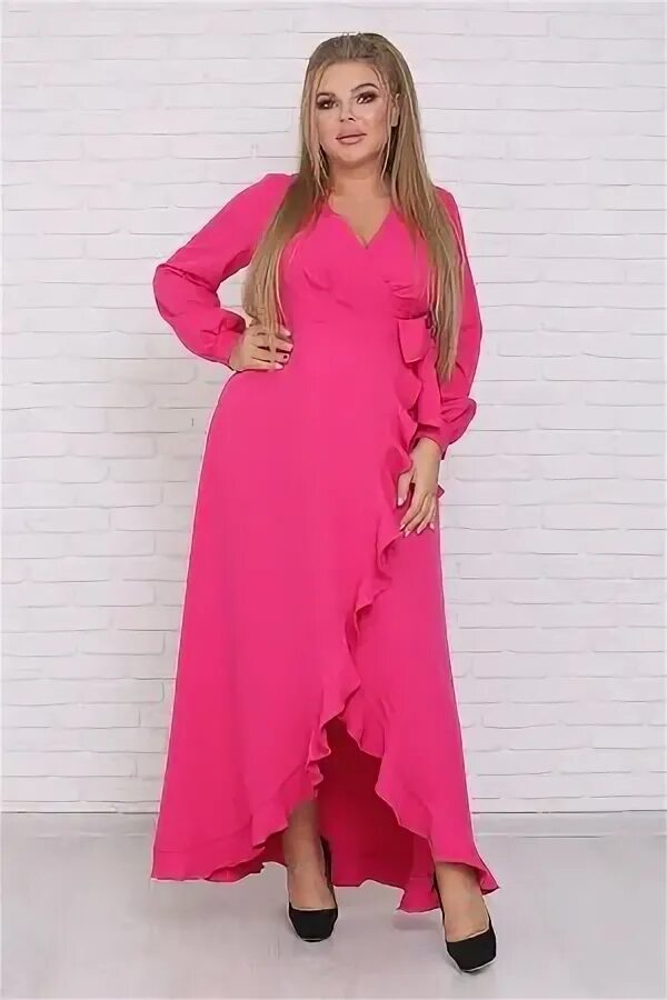 Платья one size. Платье фуксия большого размера. платья длинные для полных женщин в розовых тонах. платья грязно розового цвета 58 размер.