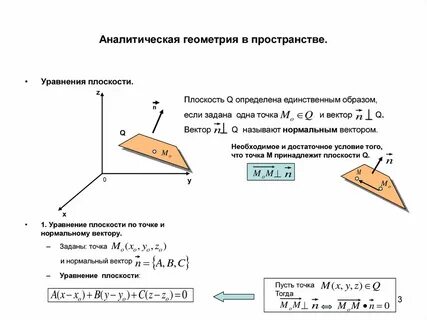 Векторное уравнение в пространстве