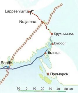 Сайменский канал на карте
