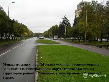 Улица менделеева