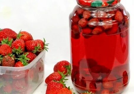 Компот из замороженной клубники