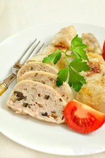 Фаршированная курица грибами сыром