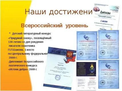 Конкурсы всероссийского уровня