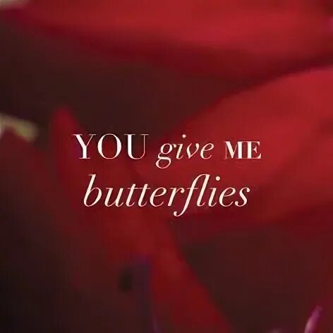 You give me butterflies