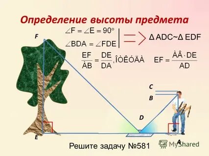 От предмета высотой 3