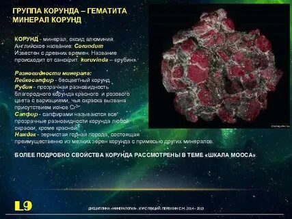 Группы минералов