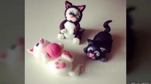 Котик из воздушного пластилина