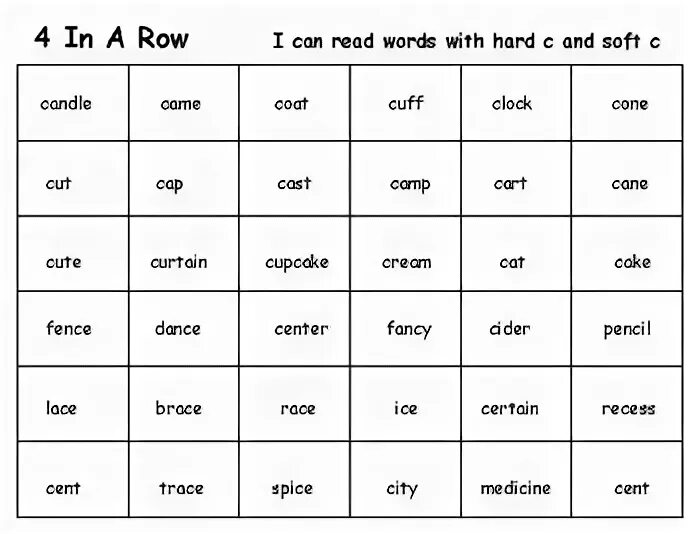 Having a row. Hard and soft c. soft c phonics. in a row. hard and soft c worksheets for kids.