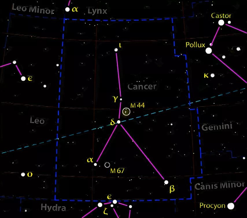 Планета янссен в созвездии рака почти. Cancer Созвездие. Созвездие Рысь. Поллукс Москва. Leo Minor's Stars.