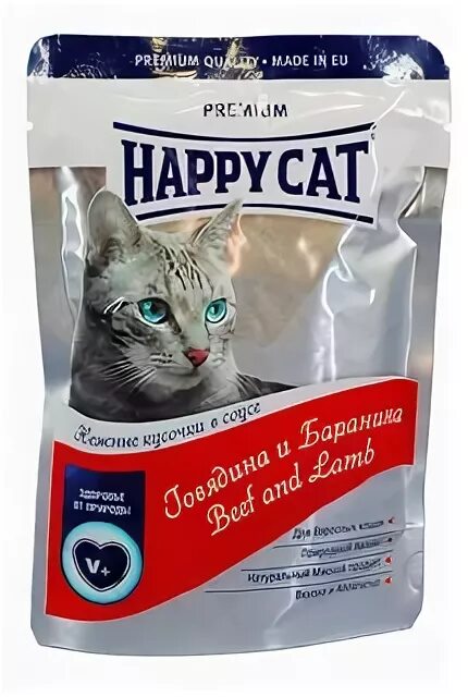 корм для кошек happy cat с курицей 100 г. паучи хэппи. кошек говядина кусочки в желе. Happy cat корм для кошек влажный. паучи хэппи.