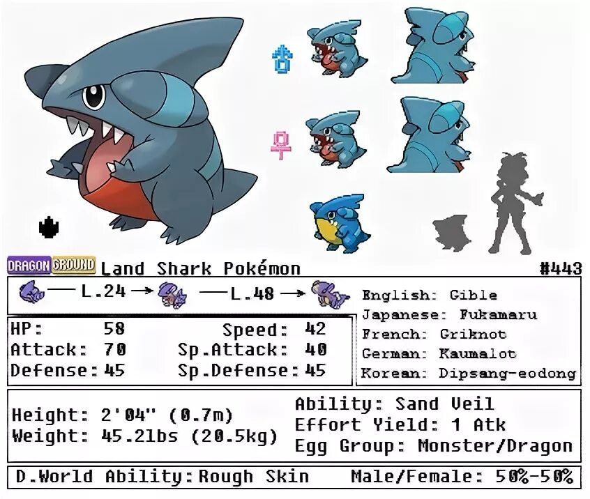 Покемоны где ловить. Pokemon Platinum Гибл. Покемон Гибл. Покемон Габайт. Gible Evolution.