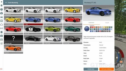 Beamng drive моды ford mustang