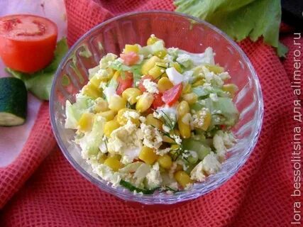 Салат с айсбергом и кукурузой