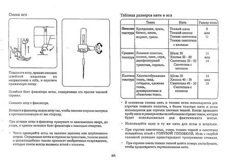 Инструкция швейной машинки yasm 505