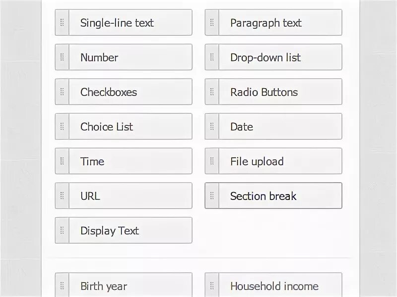 List button. List button