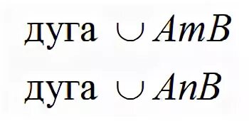 Обозначение дуги