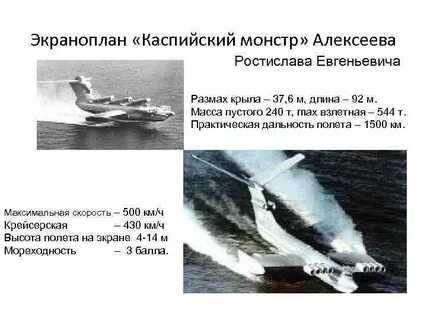История создания экраноплана