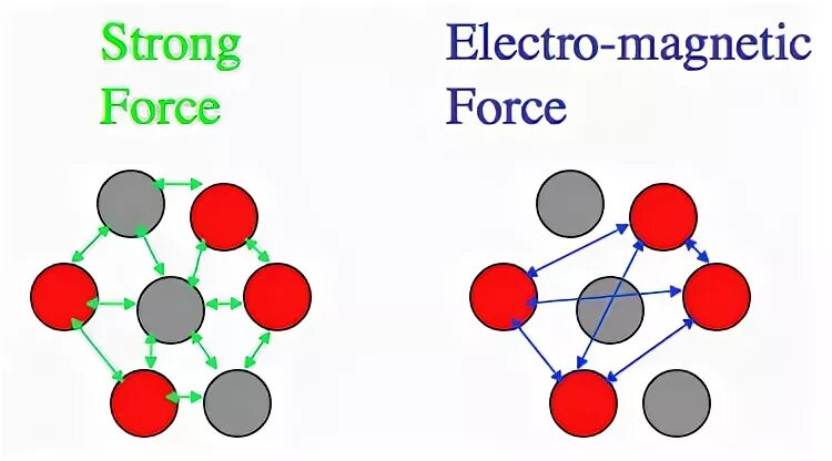 Force bind. Strong nuclear force.